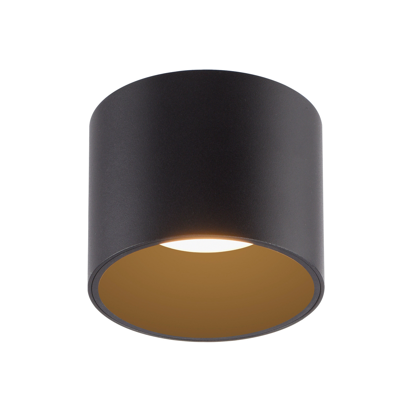 PURE LED лампа за баня Point, черна, Ø 18 cm, IP44