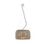 Bover Suspension d'extérieur LED Fora S, blanc naturel/beige, Ø 50 cm