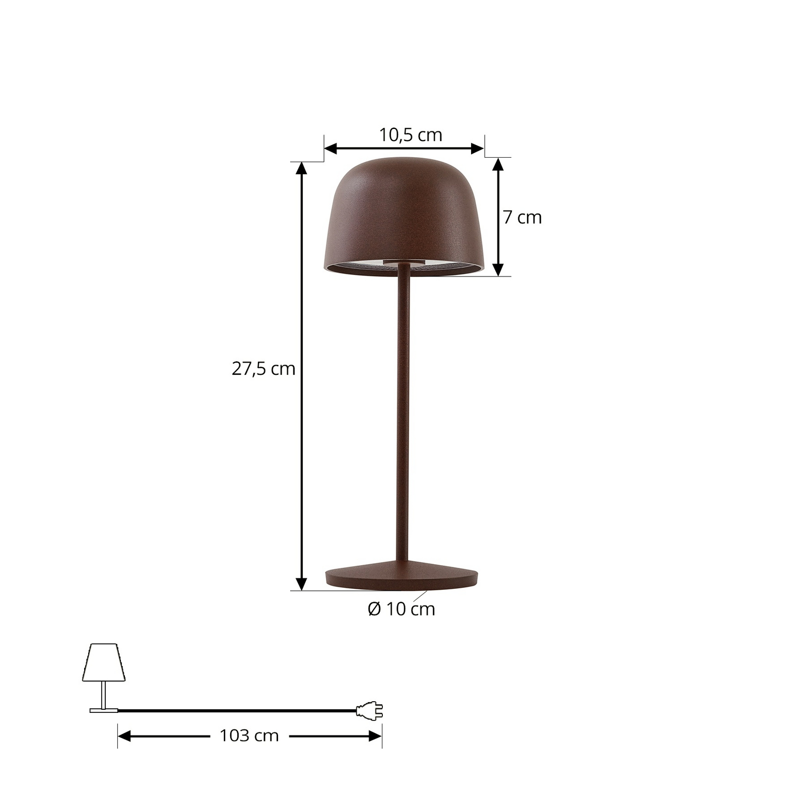 Arietty Portable Bordlampe Brown/Rust - Lindby