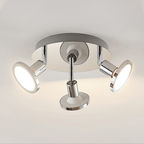 Lindby Ayden LED-takspot, tre lyskilder, rund