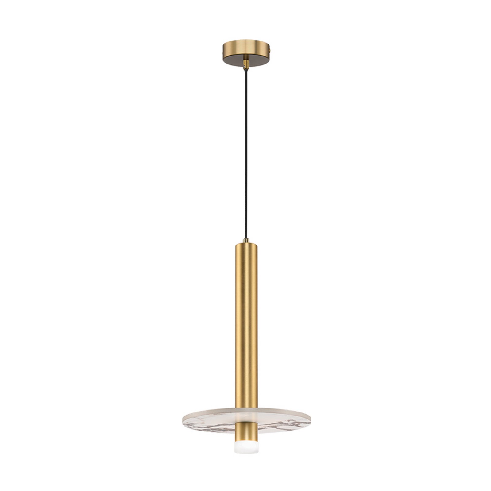 LED hanglamp Leandros goudkleurig Ø 40 cm kunststeen/metaal