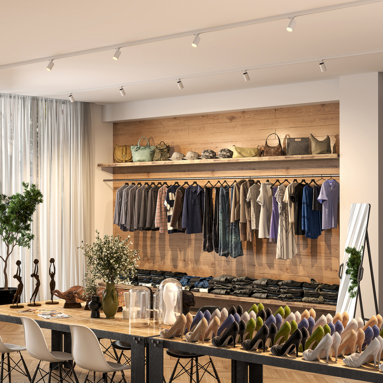 spot triphasé sur rail Can, blanc, aluminium, GU10, orientable