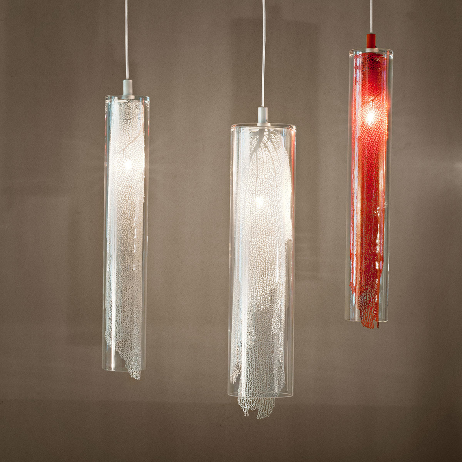 Terzani Frame - Lampă suspendată în alb, 10 cm