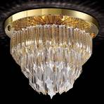 Round ceiling light Archimede gold-plated