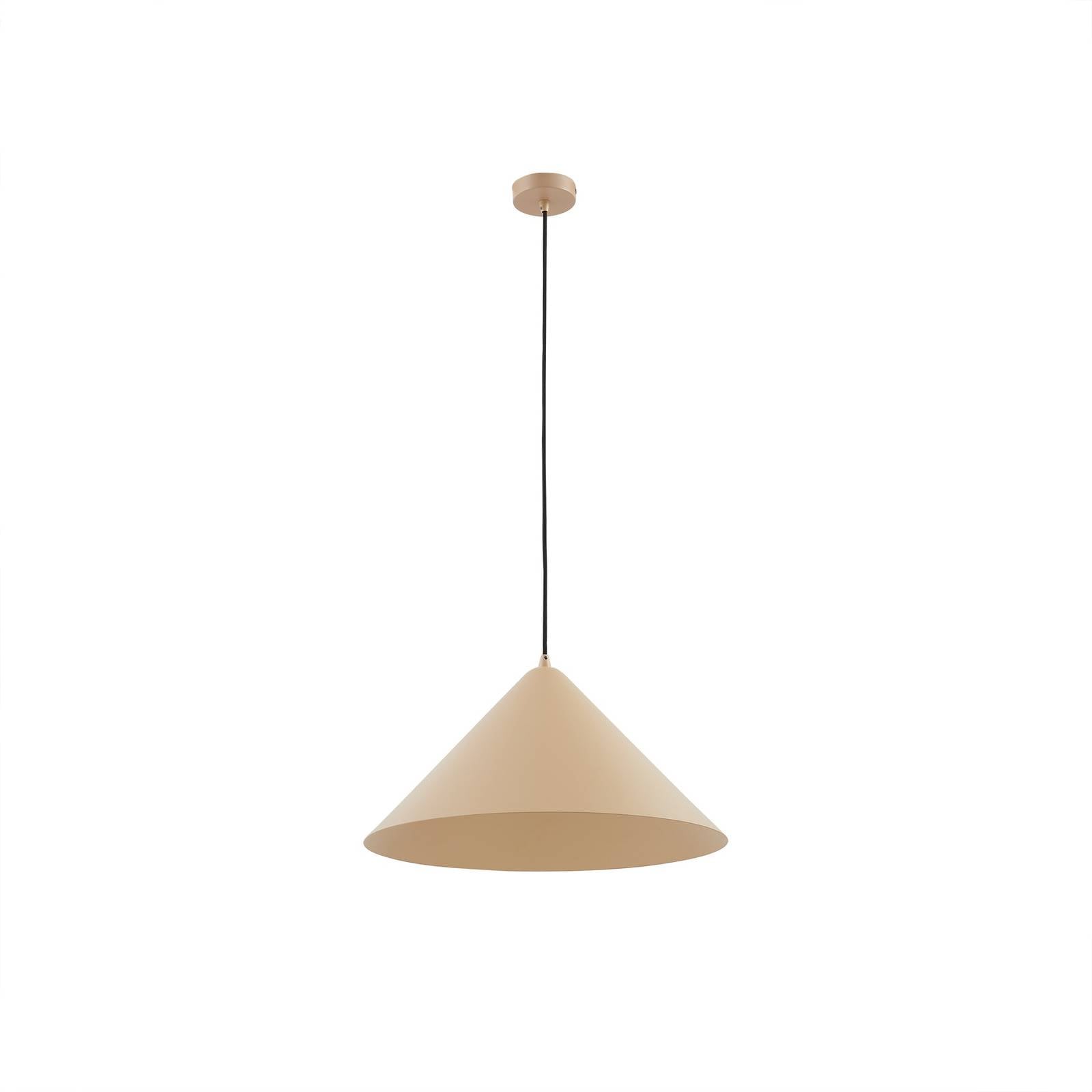 Lindby Hängeleuchte Clarine, beige, Ø 50 cm, Metall
