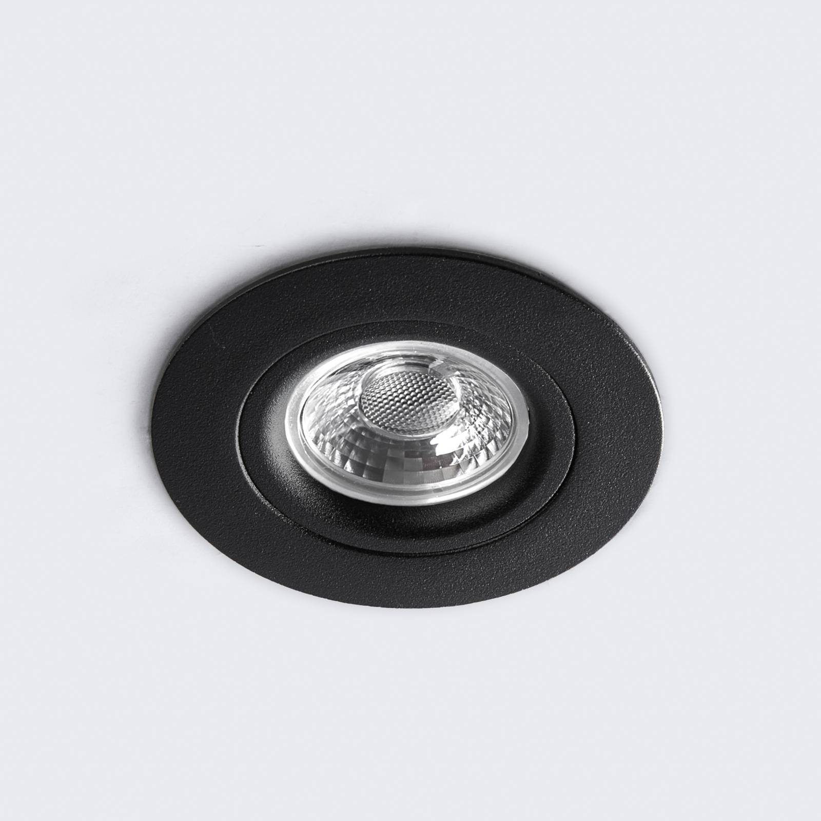 Heitronic LED-takinbyggnadsspot DL6809 rund svart