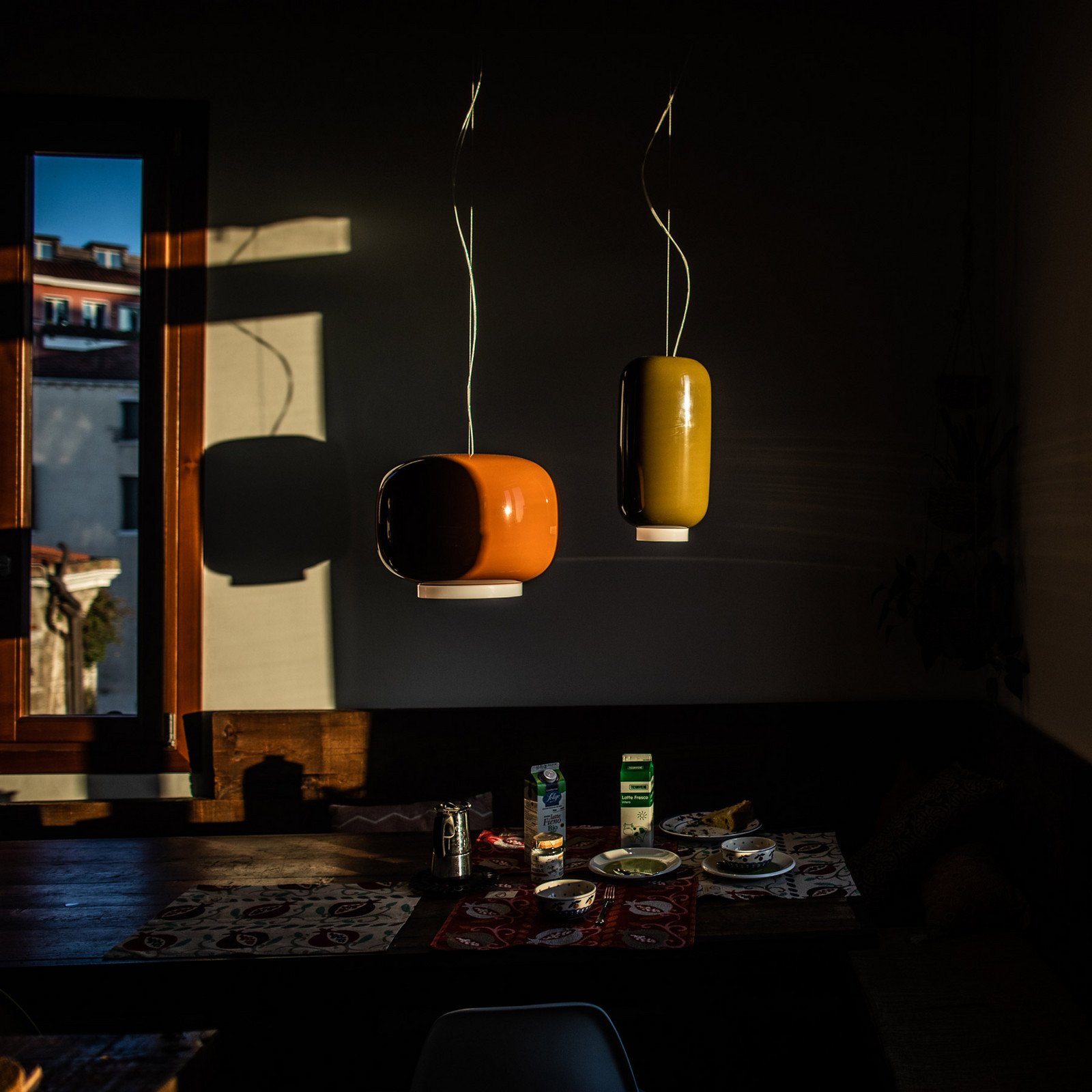 Foscarini Chouchin 2 lampă suspendată LED verde - Bucătărie - design - Sticlă