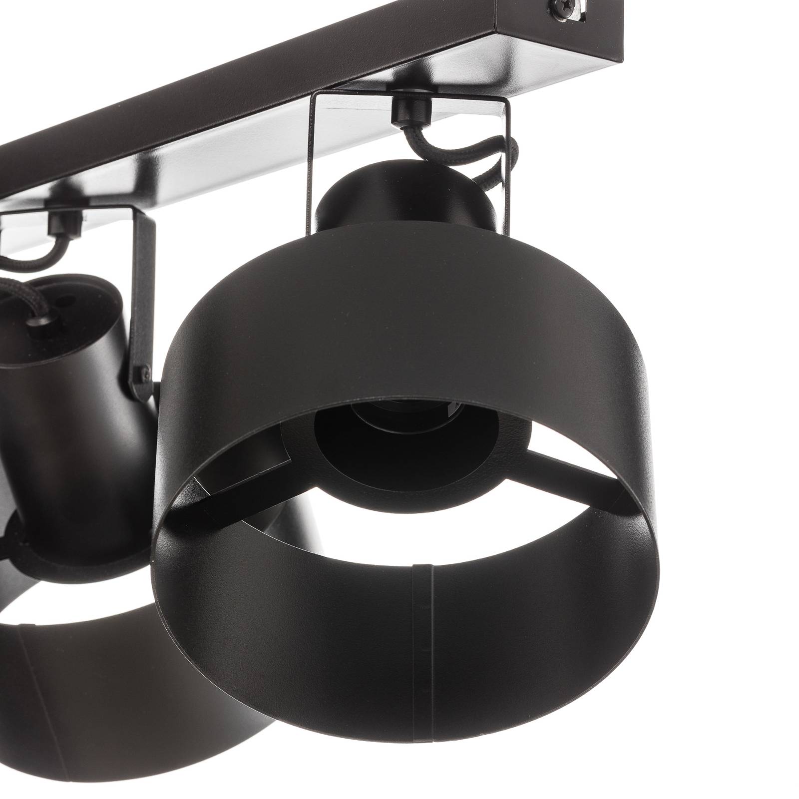 Lampa sufitowa Rif 4, 4-punktowa, czarna