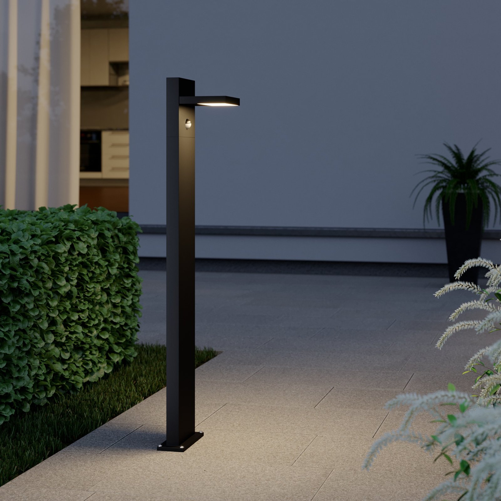 Silvan LED Garten Leuchte H100 w/Sensor Graphite - Lucande