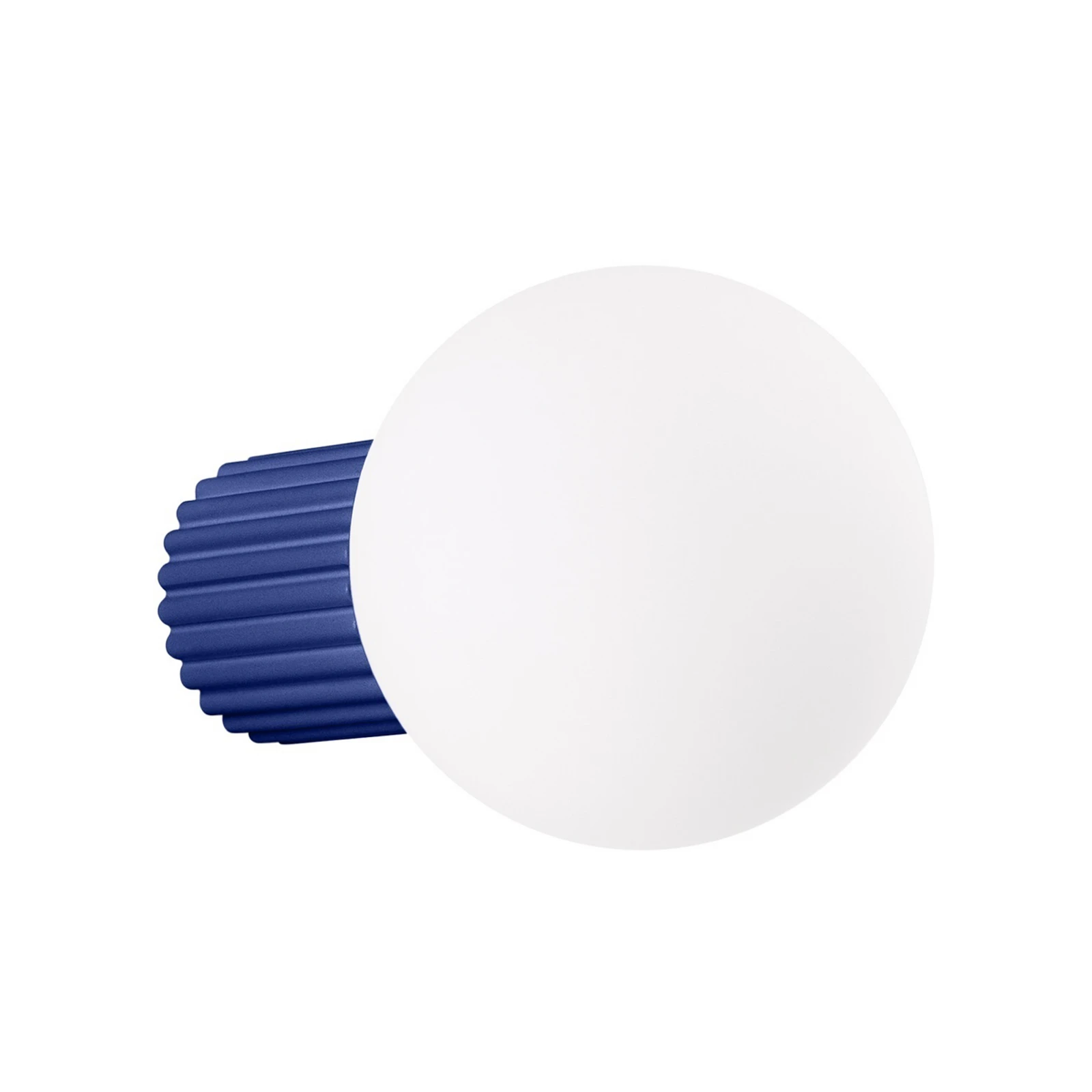 Applique murale ORBI, bleu outremer, verre/métal, Ø 12 cm, IP44, G9