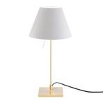 Luceplan Costanzina table lamp brass, mist white