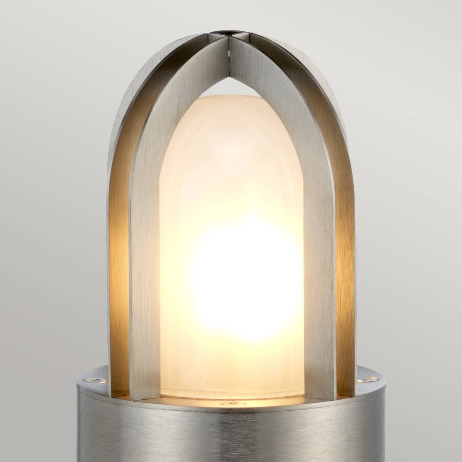 Sokkellampe Paignton av rustfritt stål sølv