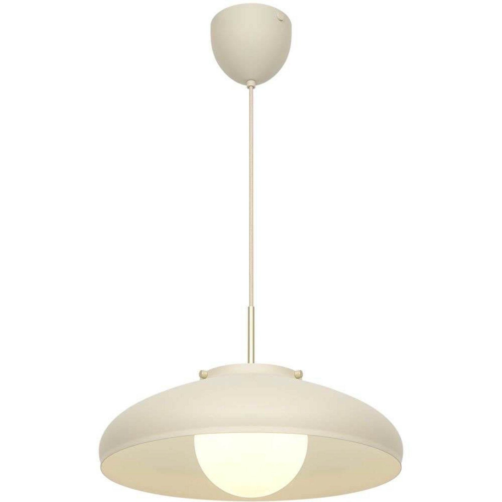 Lampă suspendată Latif, culoare bej, Ø 40 cm, alamă