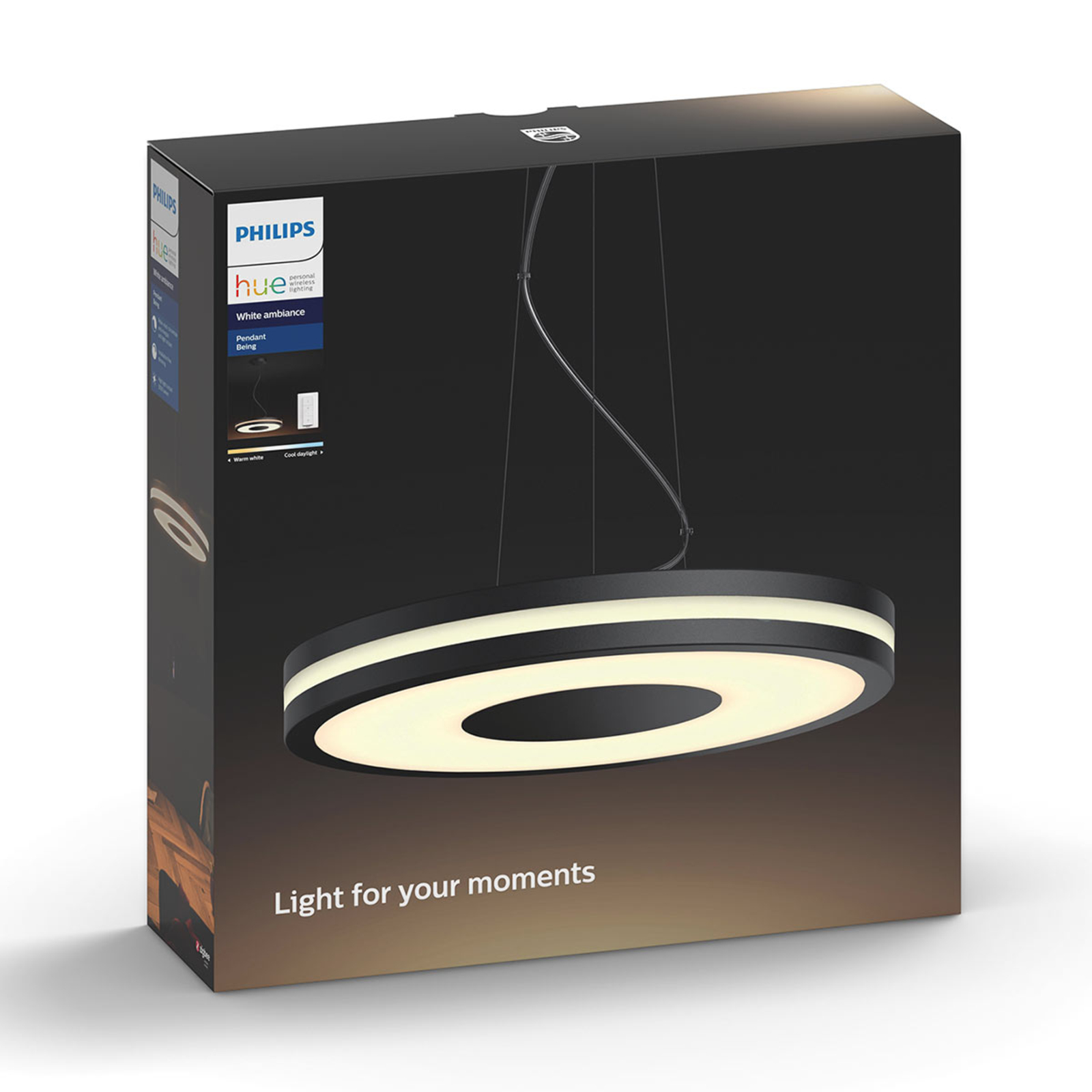 Philips Hue Being lampada a sospensione LED nera