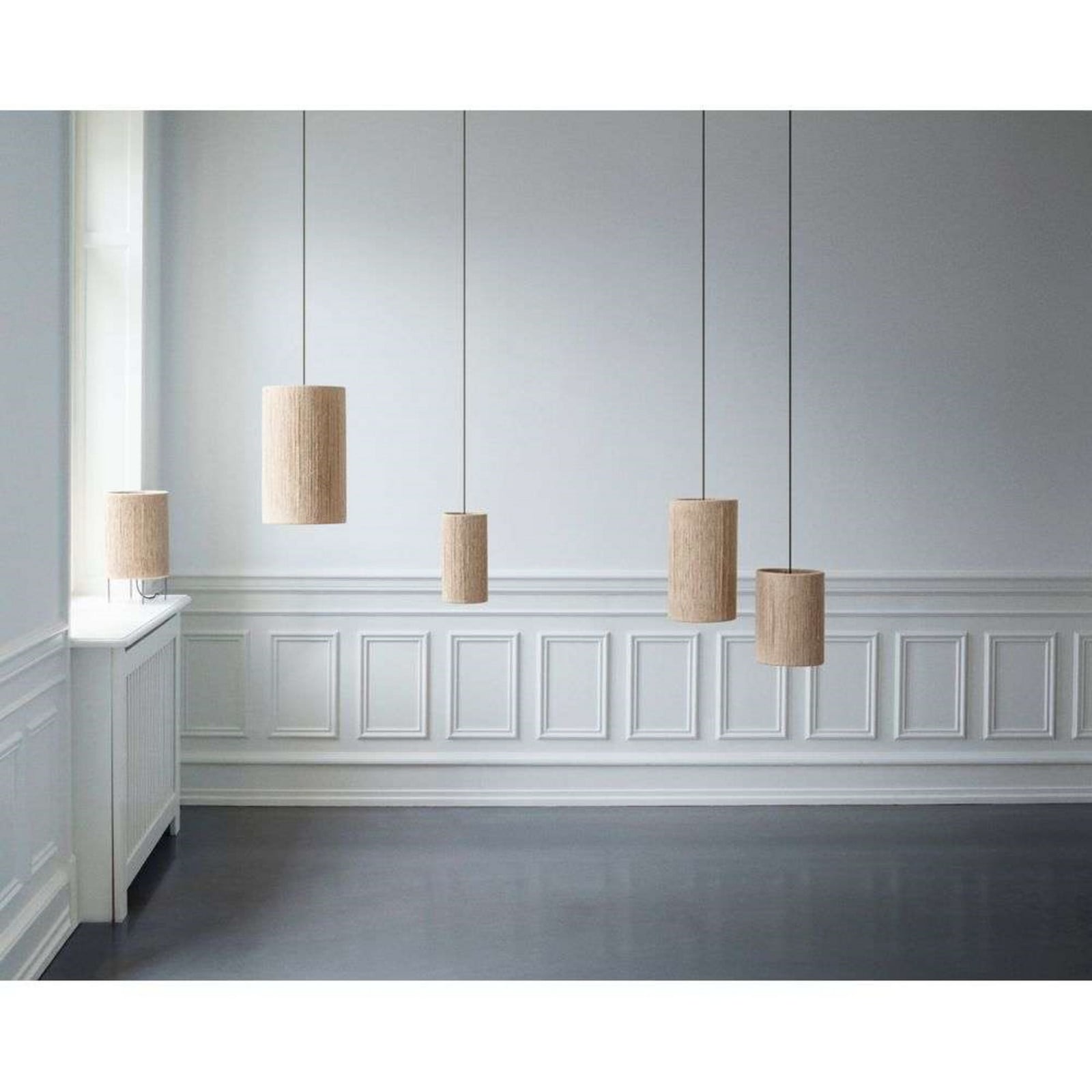 Ro pendellampe Low Ø23 – håndlavet Made By Hand - Køkken - Skandinavisk - Stof / tekstil billede