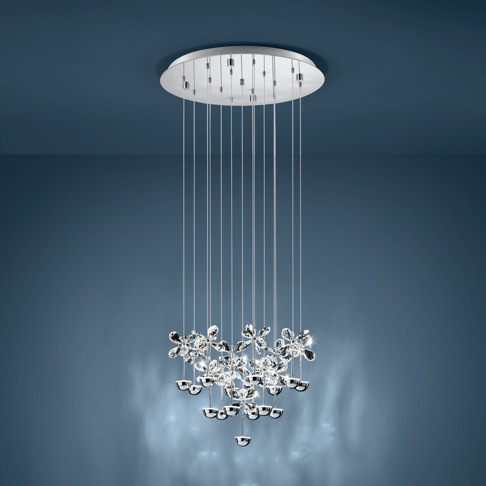 Pianopoli závěsné světlo chrom 50x113 cm - EGLO Stars of Light