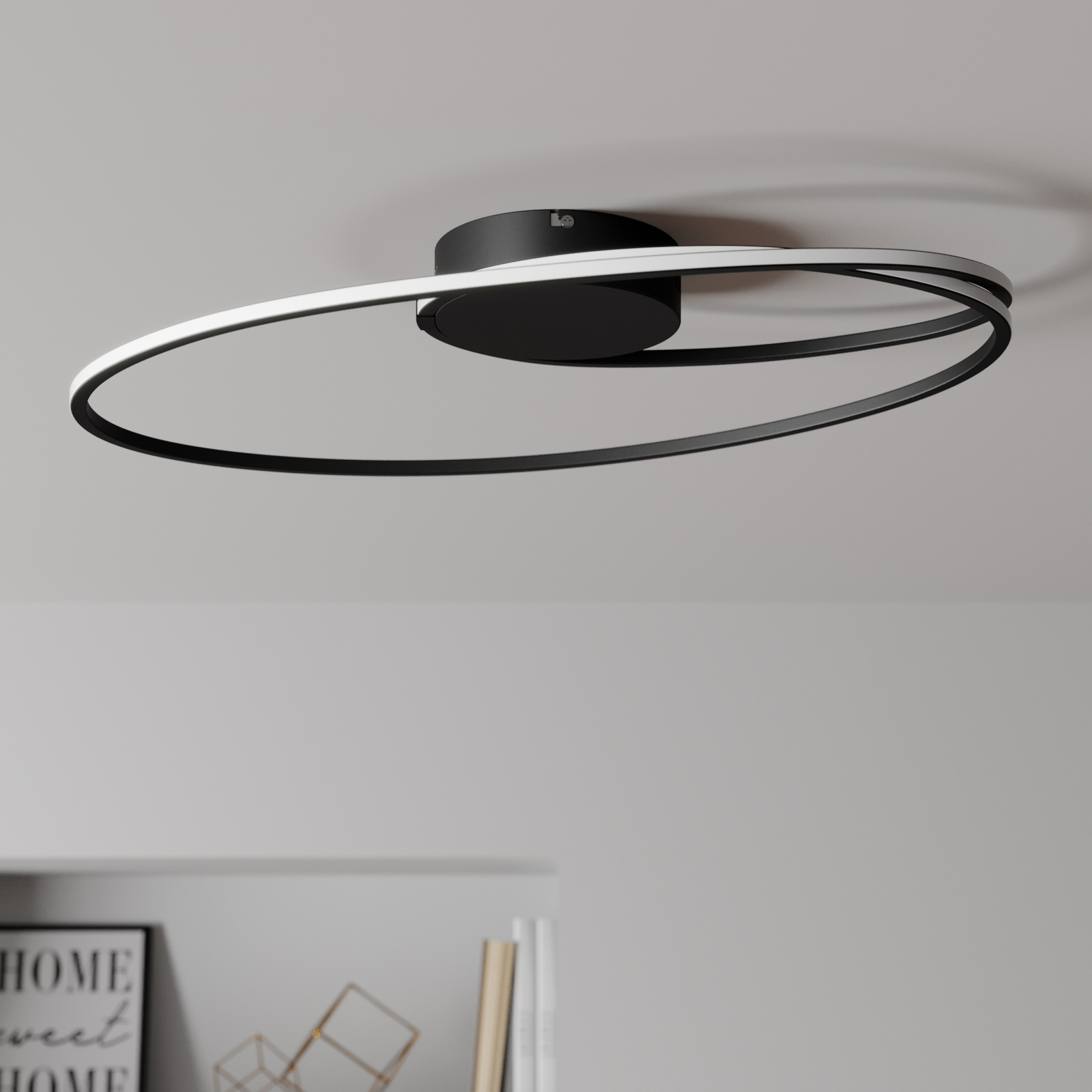 Lindby Xenia Plafoniera LED, nero