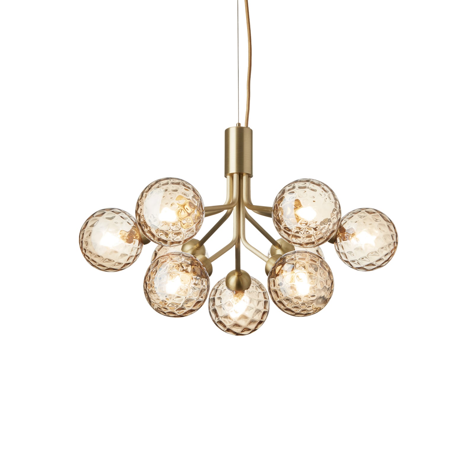 Apiales 9 Kronleuchter, messing/gold, Ø 60cm, 9-flg. - Nuura