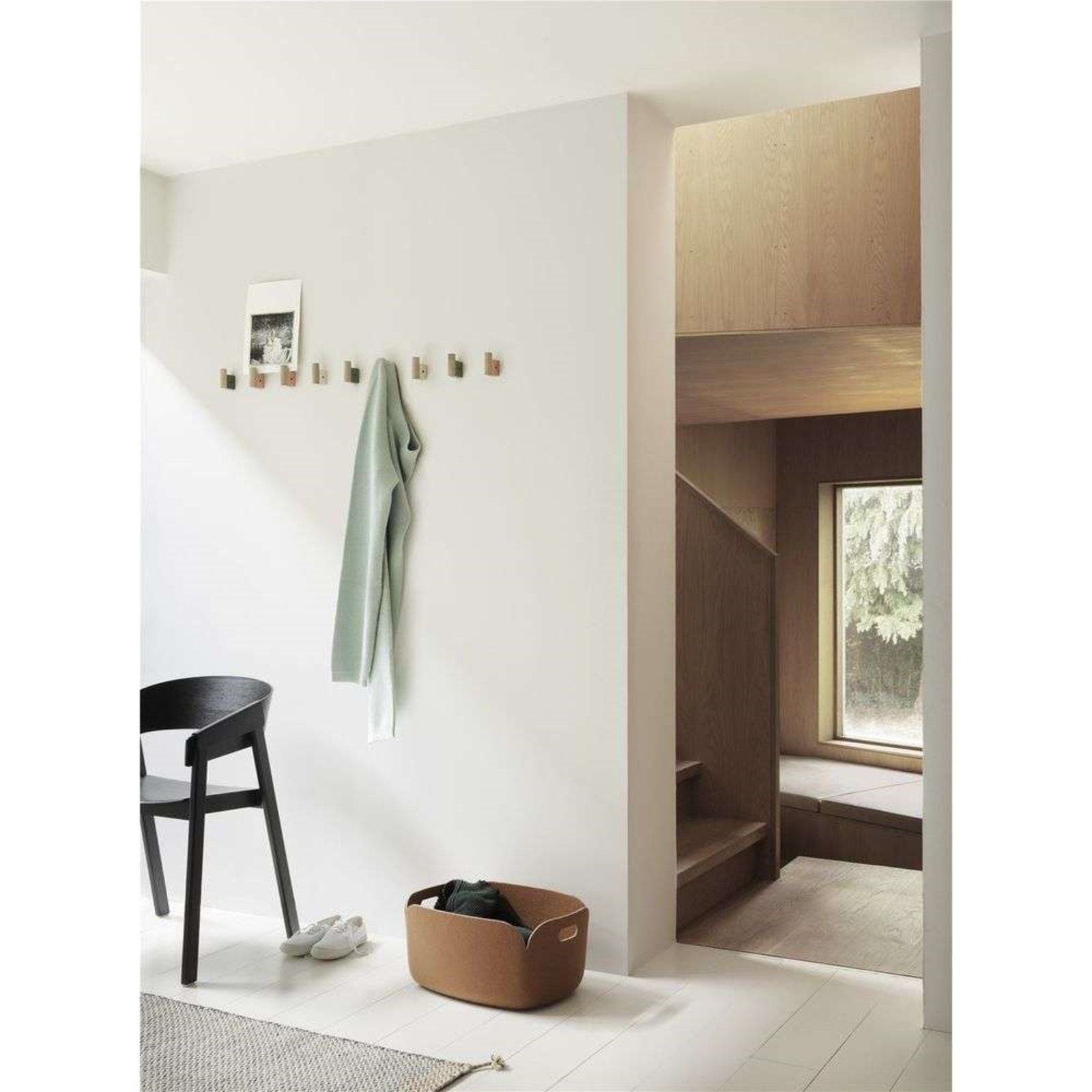 Attach Coat Hook Set of 2 Oak/Aluminum - Muuto