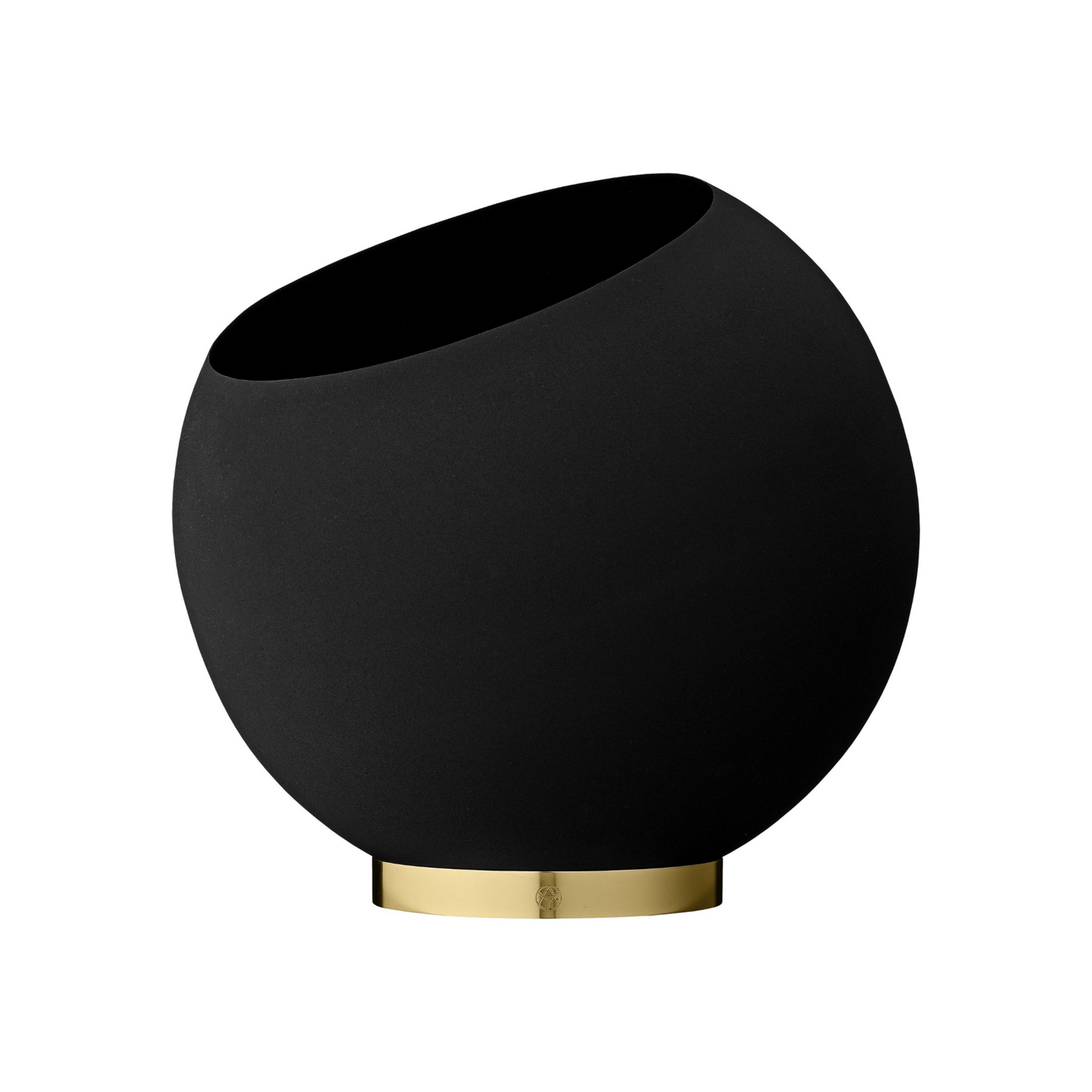 Globe Plant Pot Ø37xH32,3 Black/Gold - AYTM