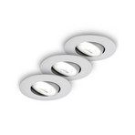 Kulana A vestavné světlo LED, matný chrom, 4000K, sada 3 kusů