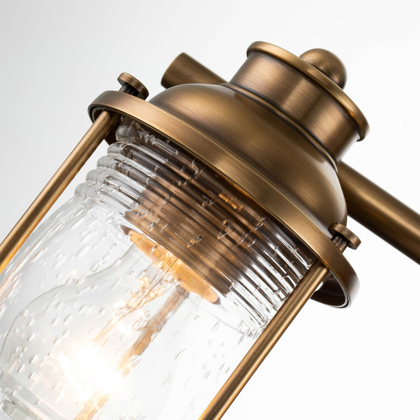 Badkamer wandlamp Ashland Bay, 3-lamps, messing