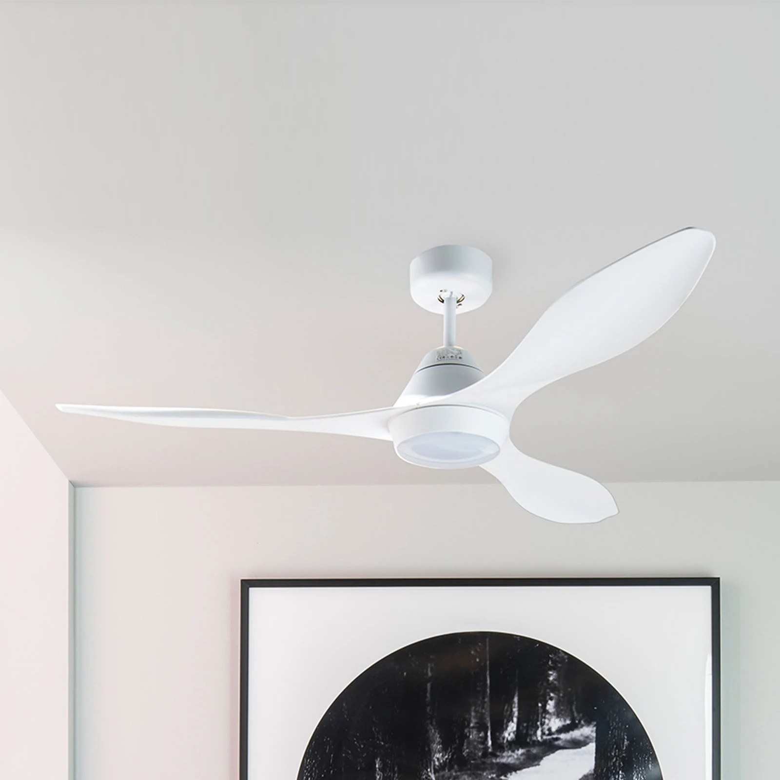 LED-Deckenventilator Polaris L, dreiflügelig, weiß