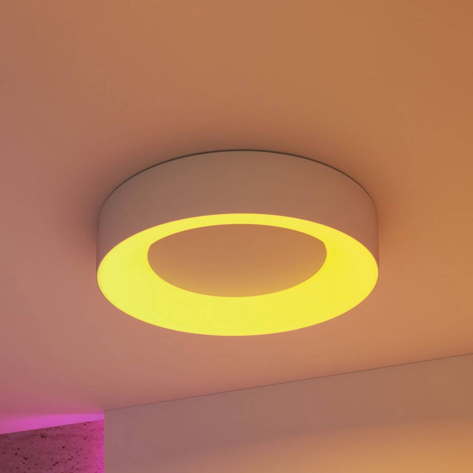 Lampa sufitowa Paulmann Smart LED Casca, aluminium, Ø 40 cm, RGBW, IP44