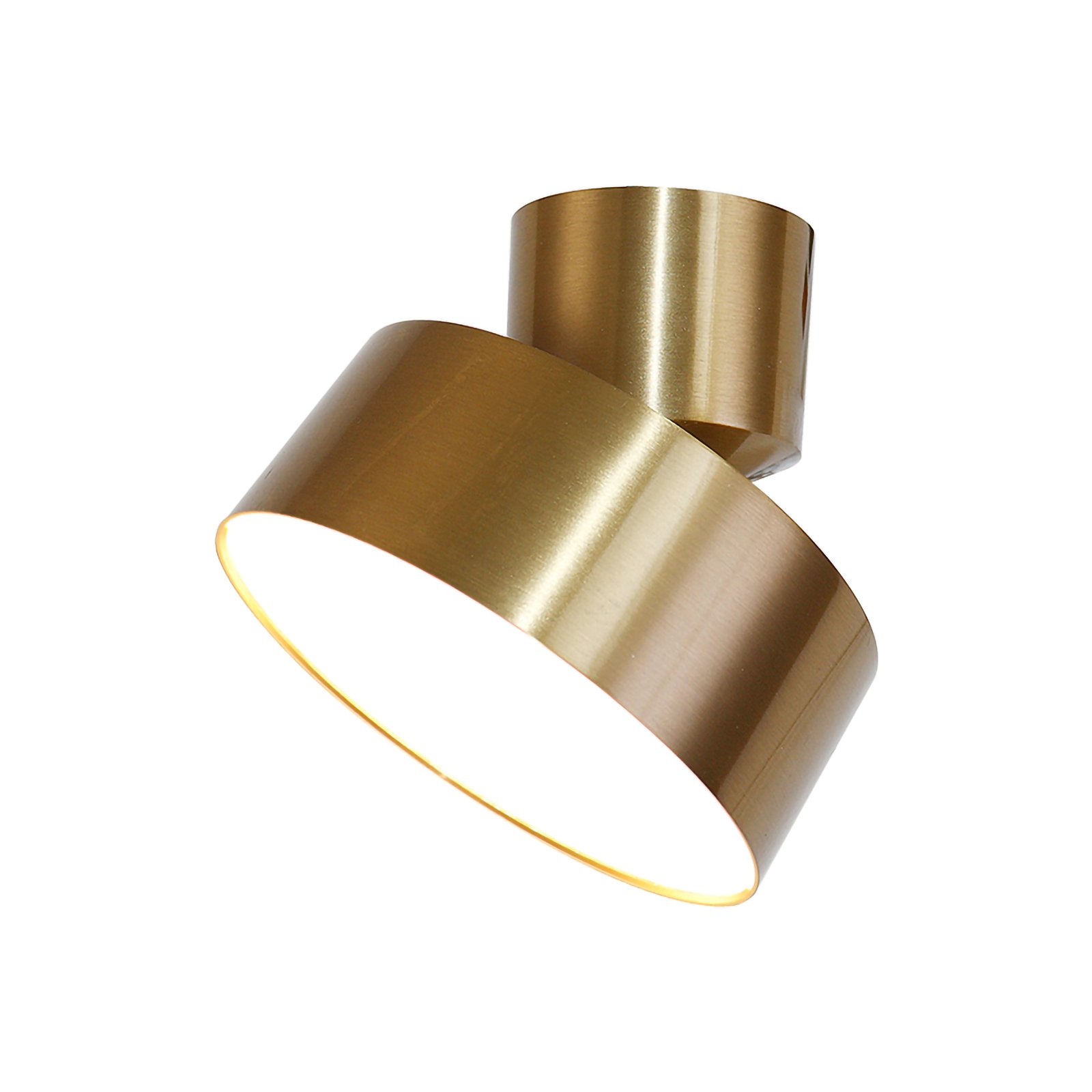 Lindby LED spotlight Nivoria, gold-coloured, swivel-mounted, aluminium