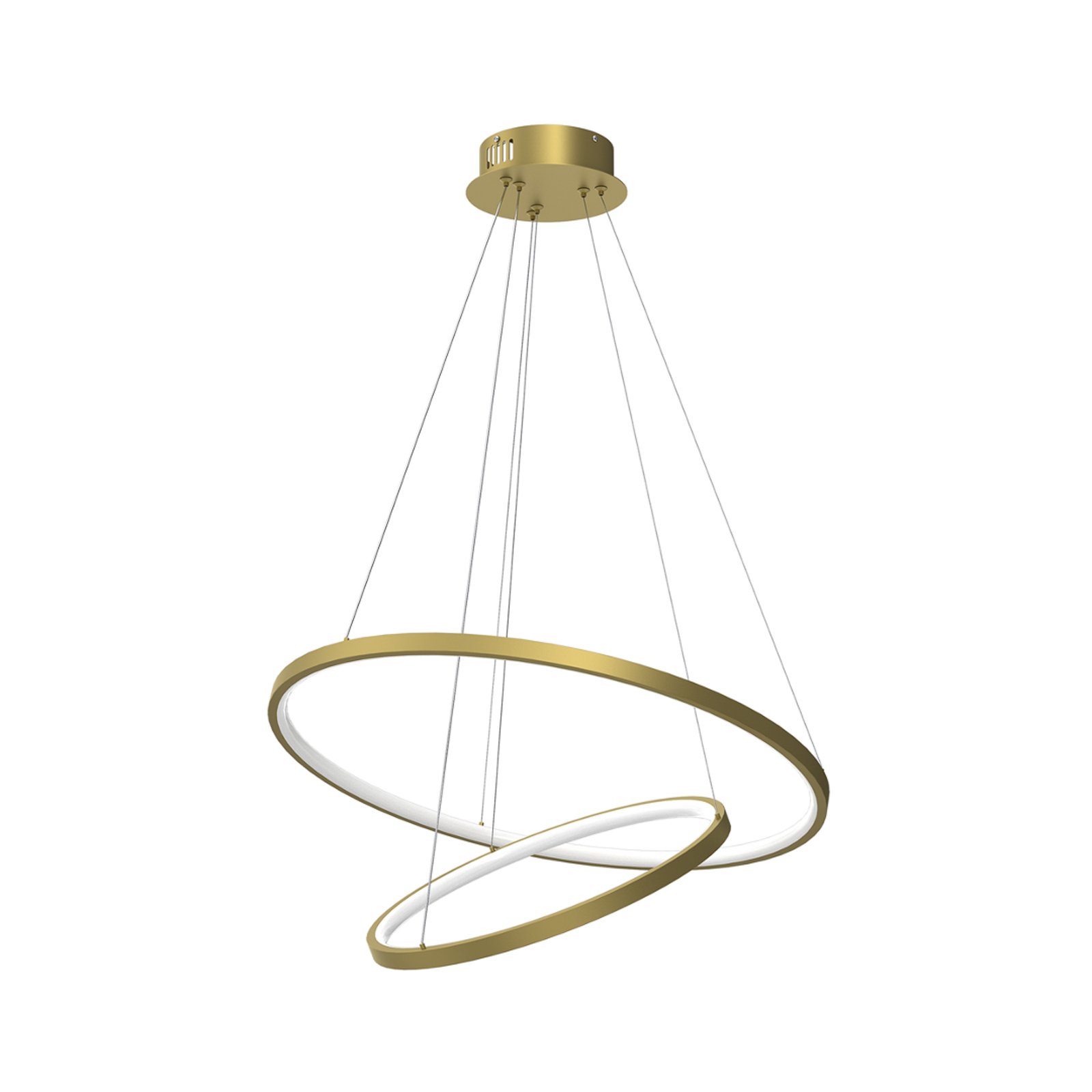 HOOP LED pendant light, 51 W, Ø 60 cm, 4,000 K, gold