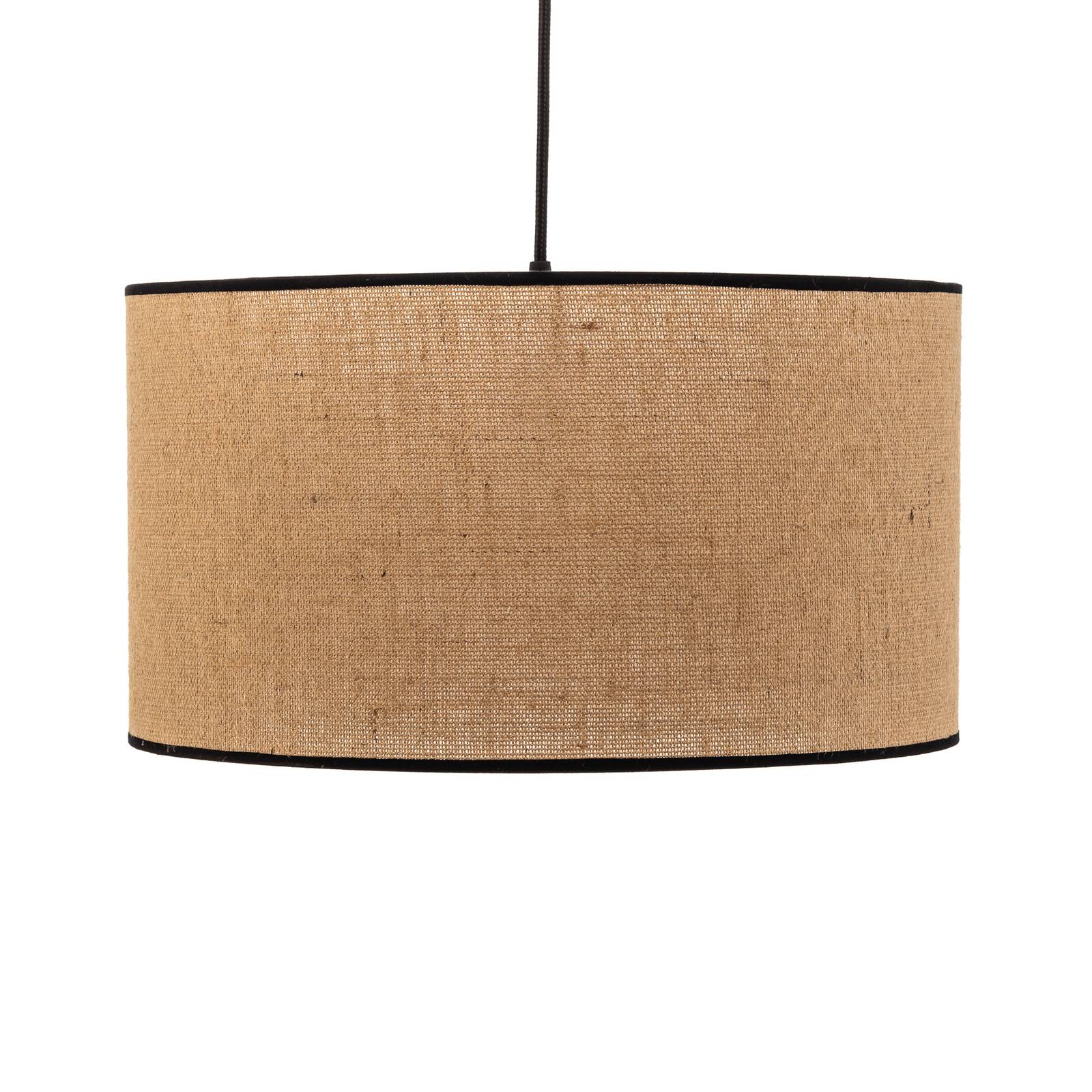 Lampa wisząca Jute&black cylinder 40cm 1-pkt.