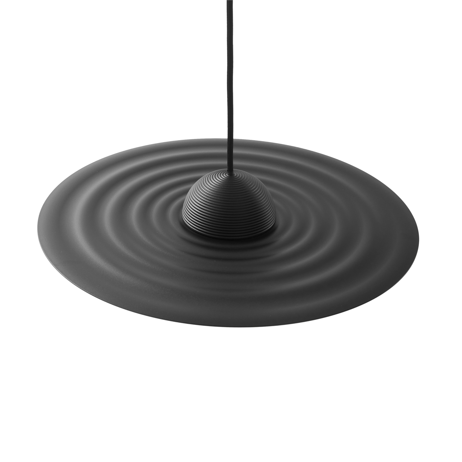 Lucande LED-es Tethrion függőlámpa, fekete, alumínium, Ø 40 cm