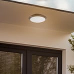 Naira LED outdoor ceiling lamp grey without sensor