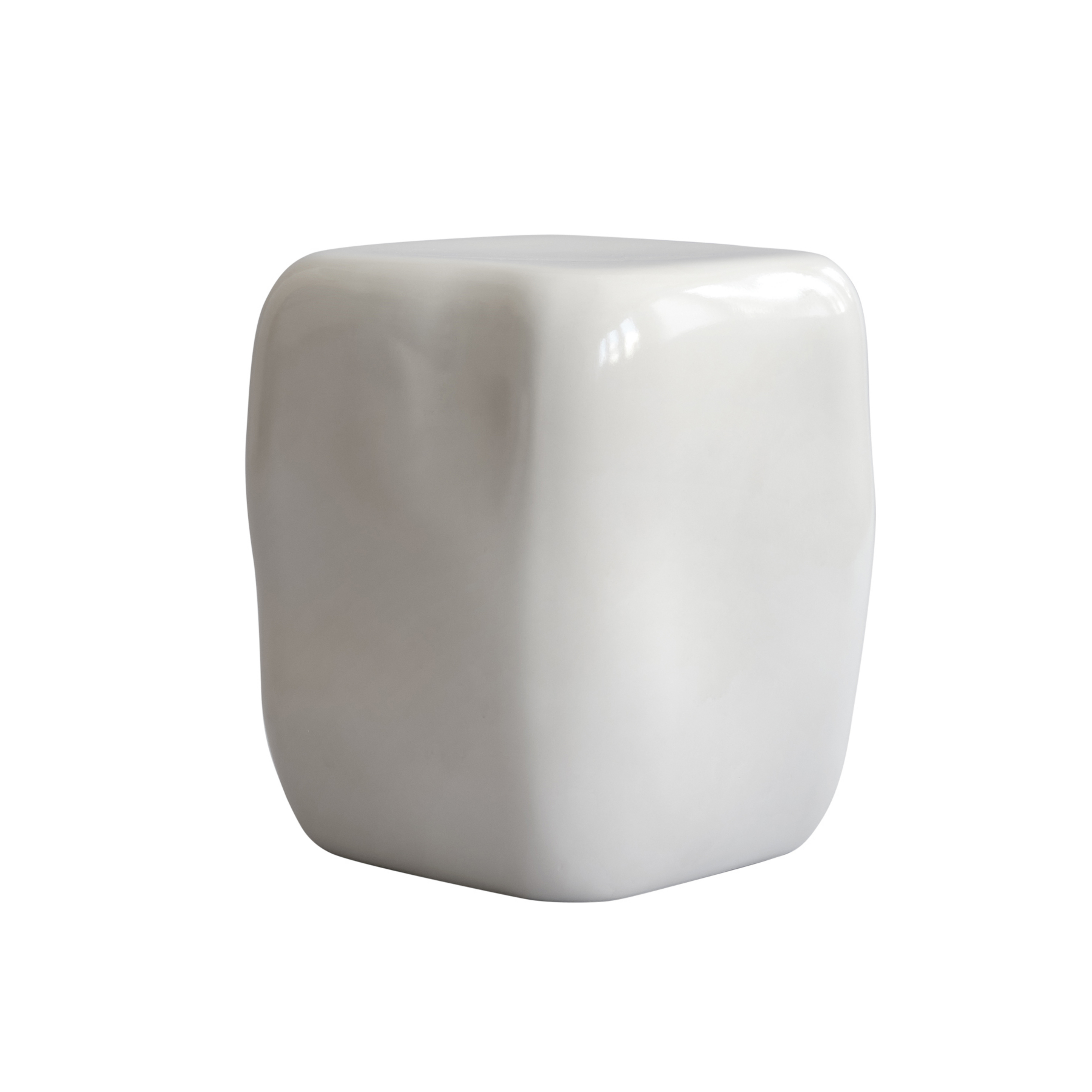 Mesa auxiliar Ishi branca Largura 31 cm Vidro - 101 Copenhagen