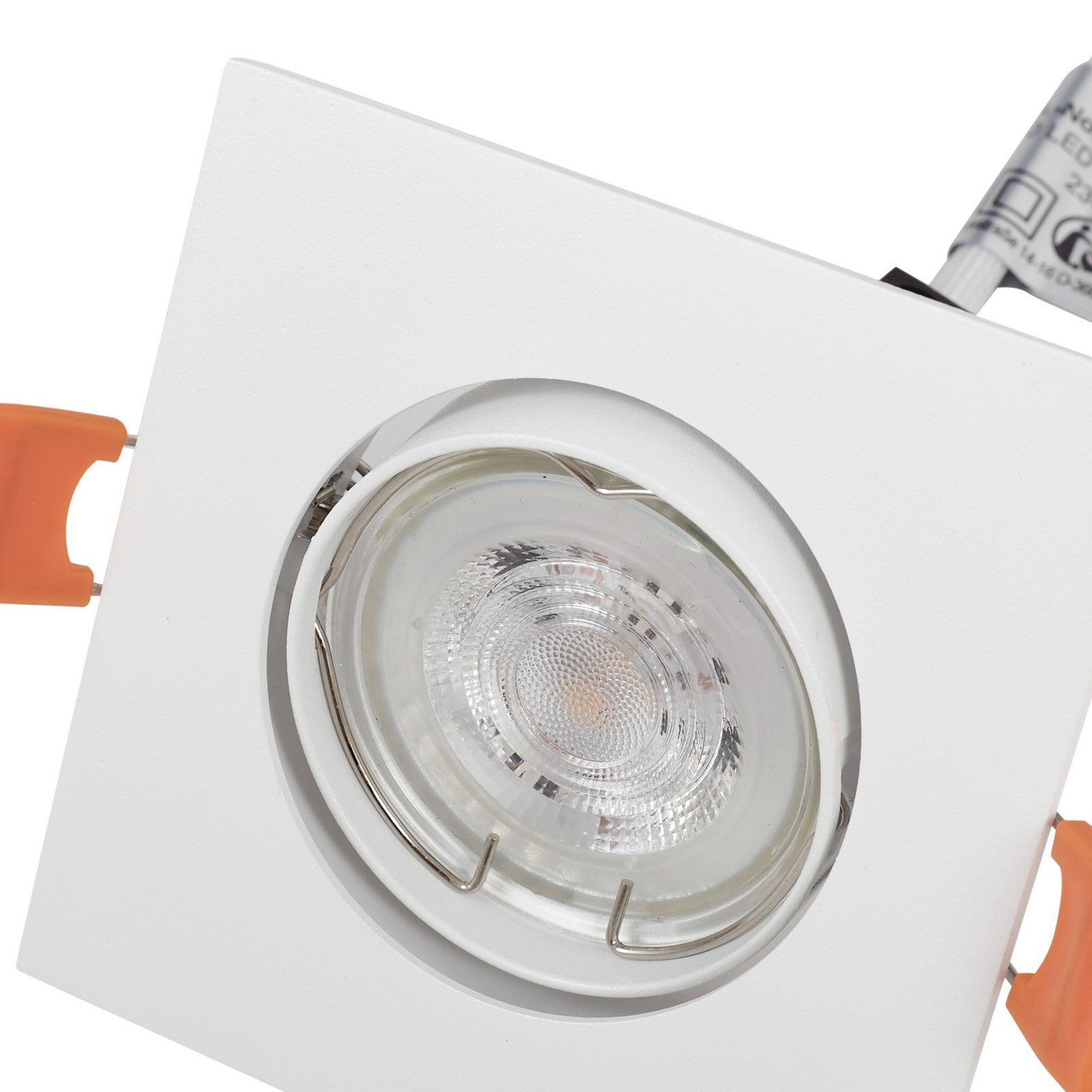 Prios Downlight Fibur, white, 9 cm
