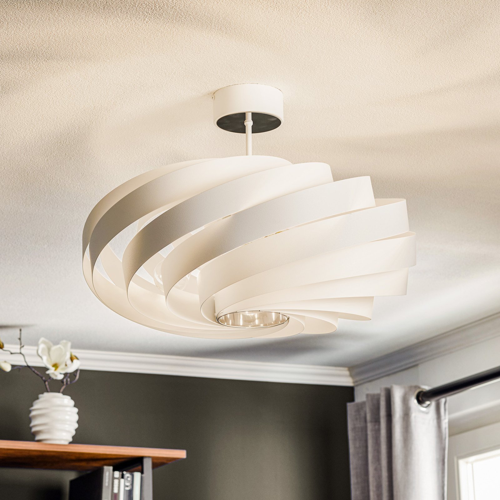Vento ceiling light, white Ø 60 cm