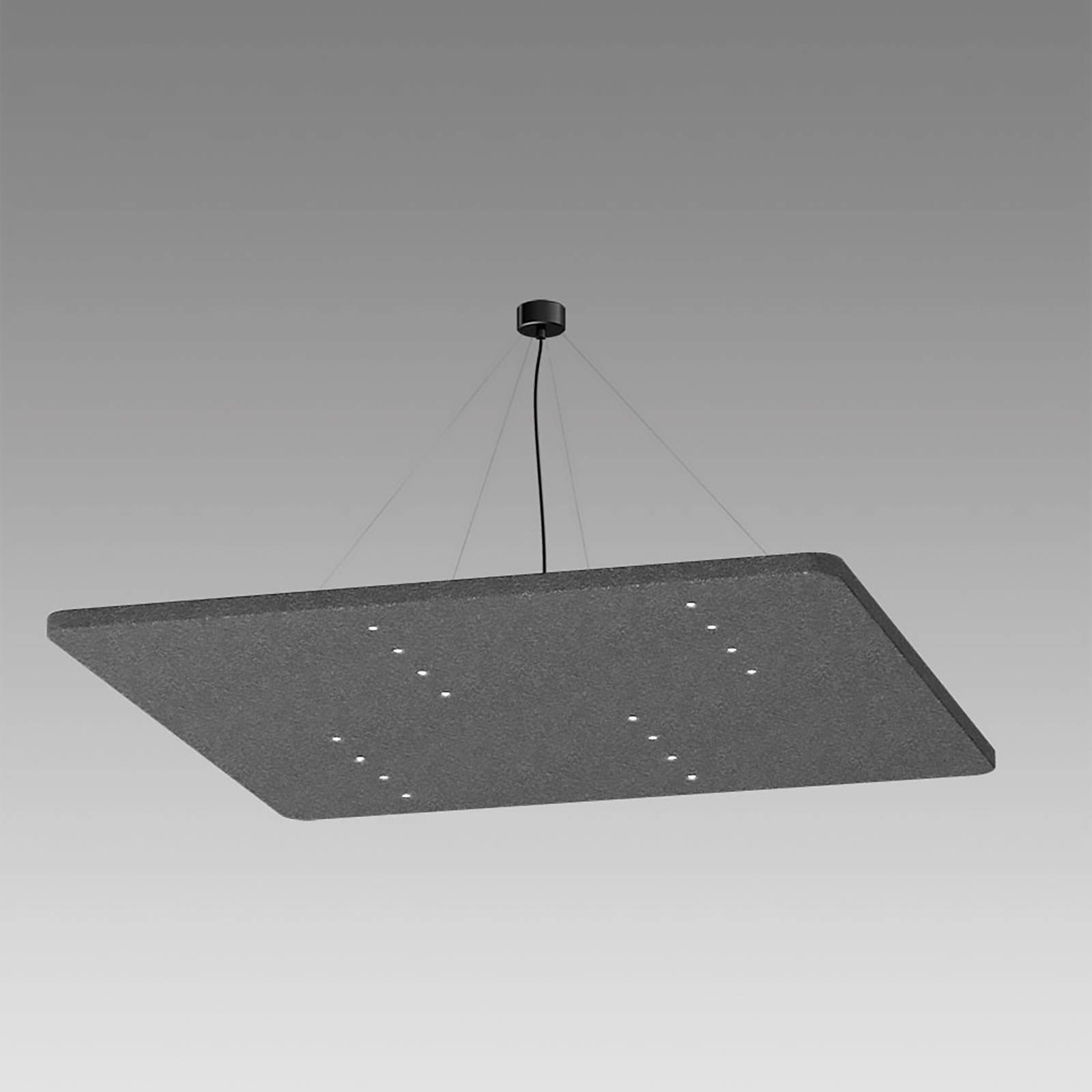Image of LED-Works Austria LEDWORKS Sono-LED Square 16 suspendu 940 38° gris 