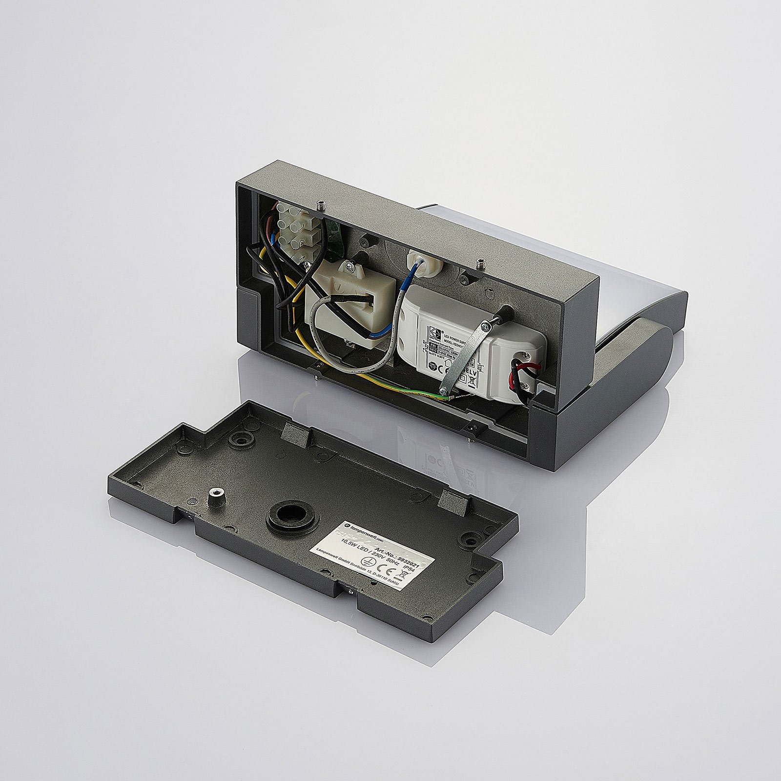 Sherin Aplique de Pared Exterior w/Sensor Dark Grey - Lindby