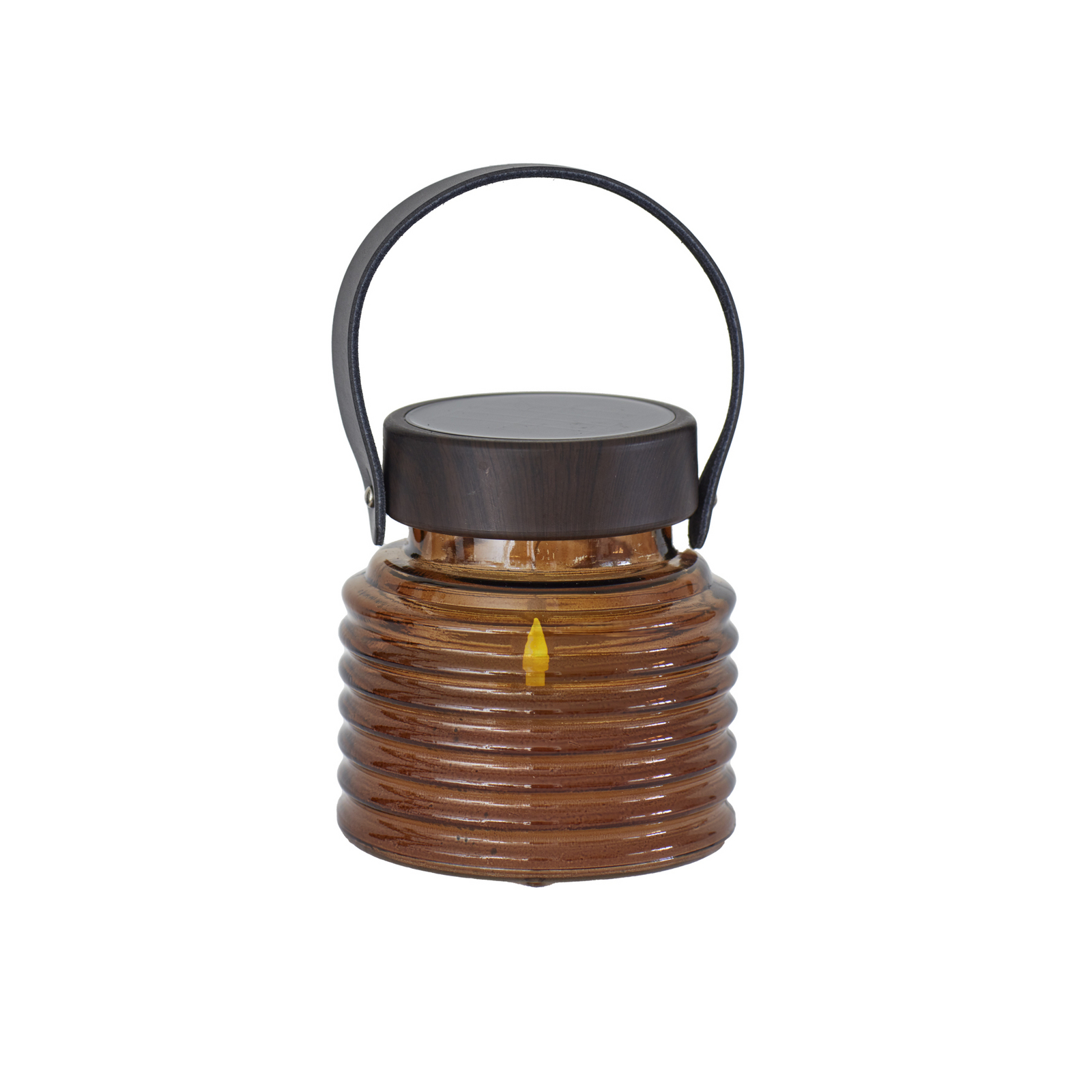 Solární lampa Aston Jar, výška 12 cm, jantarová/hnědá, IP44 Solární lampa Aston Jar, výška 12 cm, jantarová/hnědá, IP44