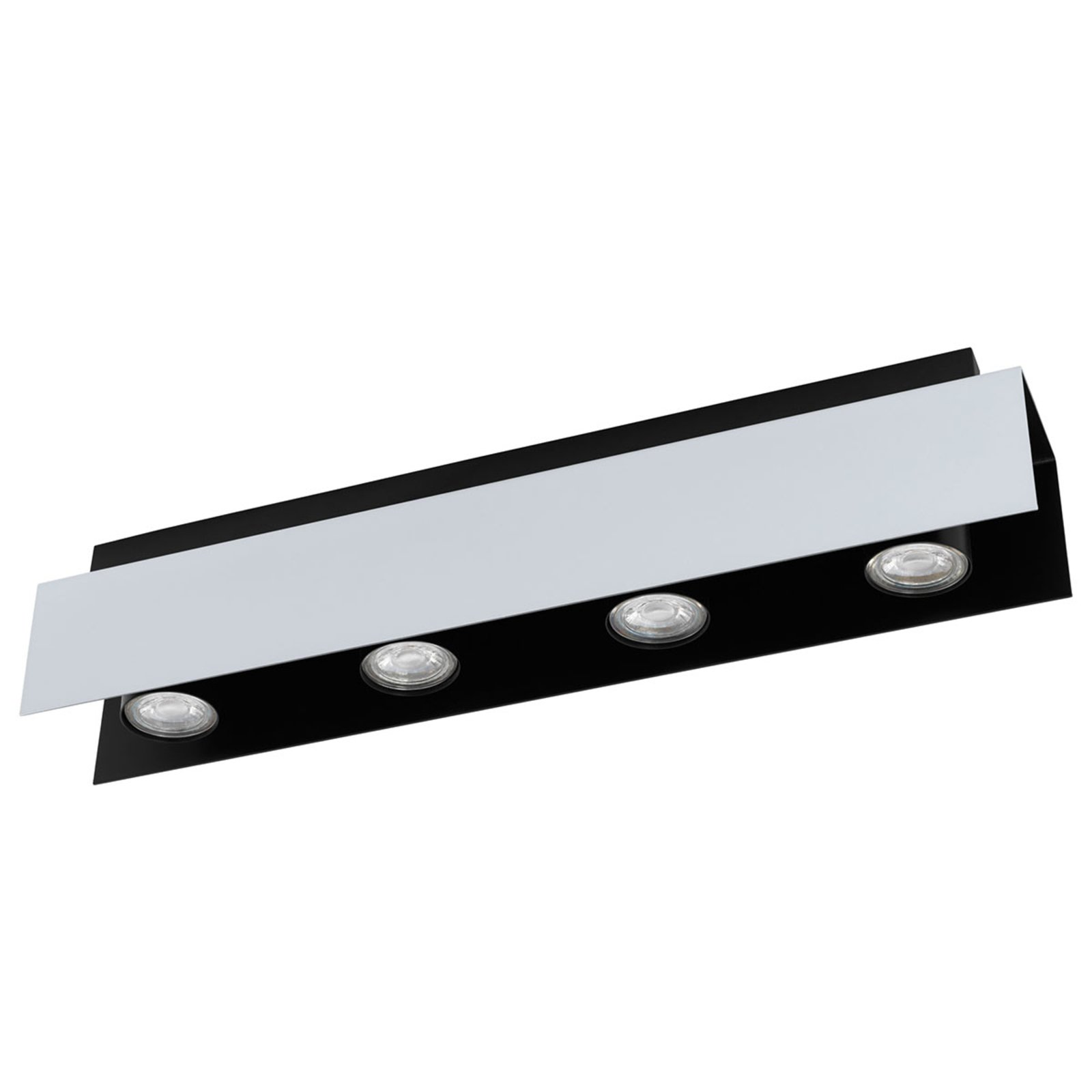 EGLO Viserba LED ceiling light 55 cm, for Living / Dining Room, steel, GU10, 5 W, energy efficiency: A++, L: 55 cm, W: 8.5 cm, H: 11.5 cm