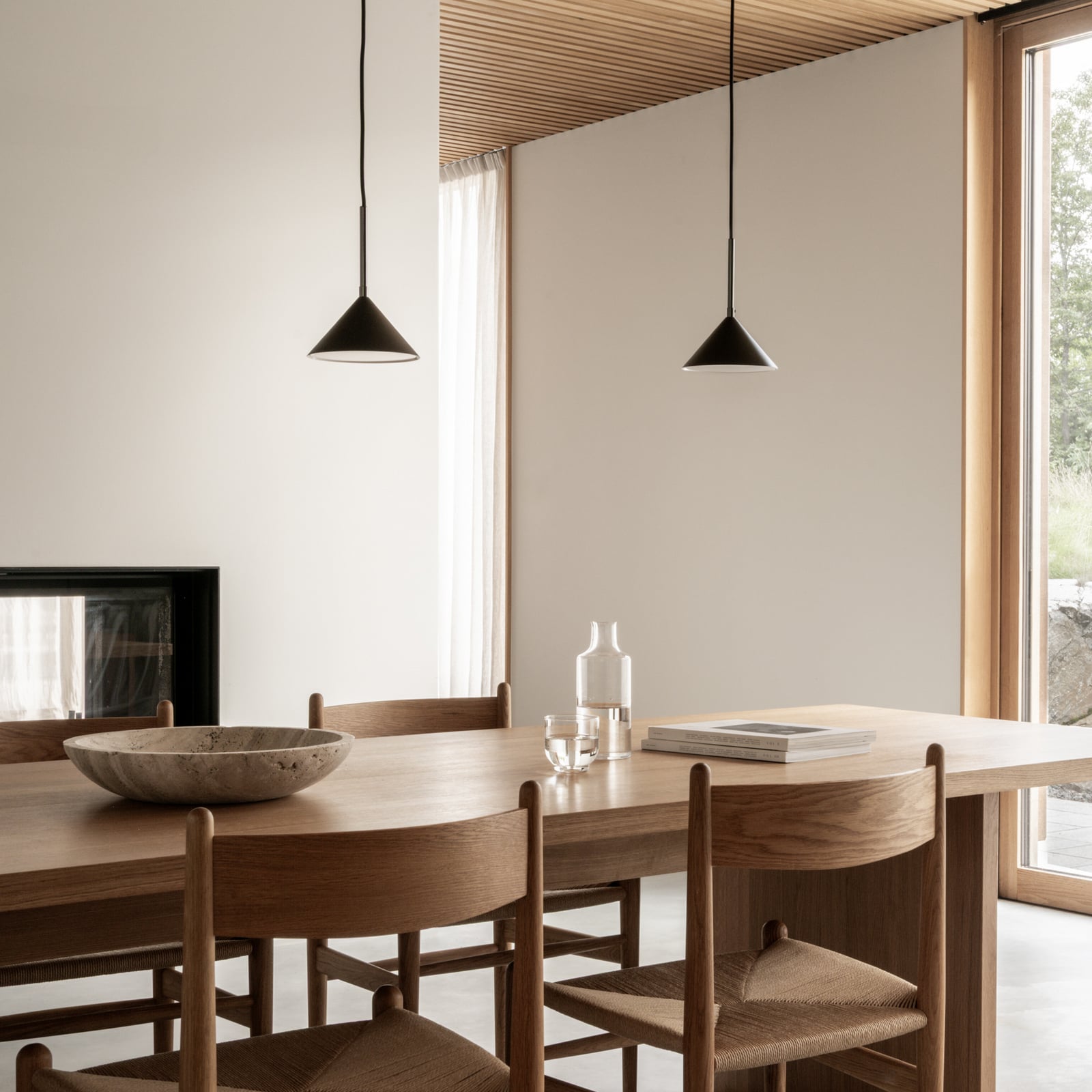 Kuro viseća lampa, Ø17 cm, crna, metal, G9 - Watt & Veke