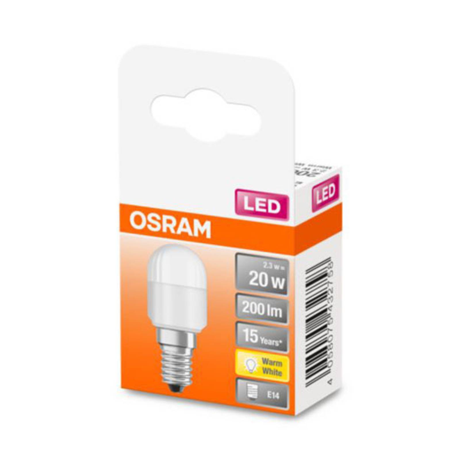 OSRAM LED-pære Special T26 E14 2,3W 827 matt