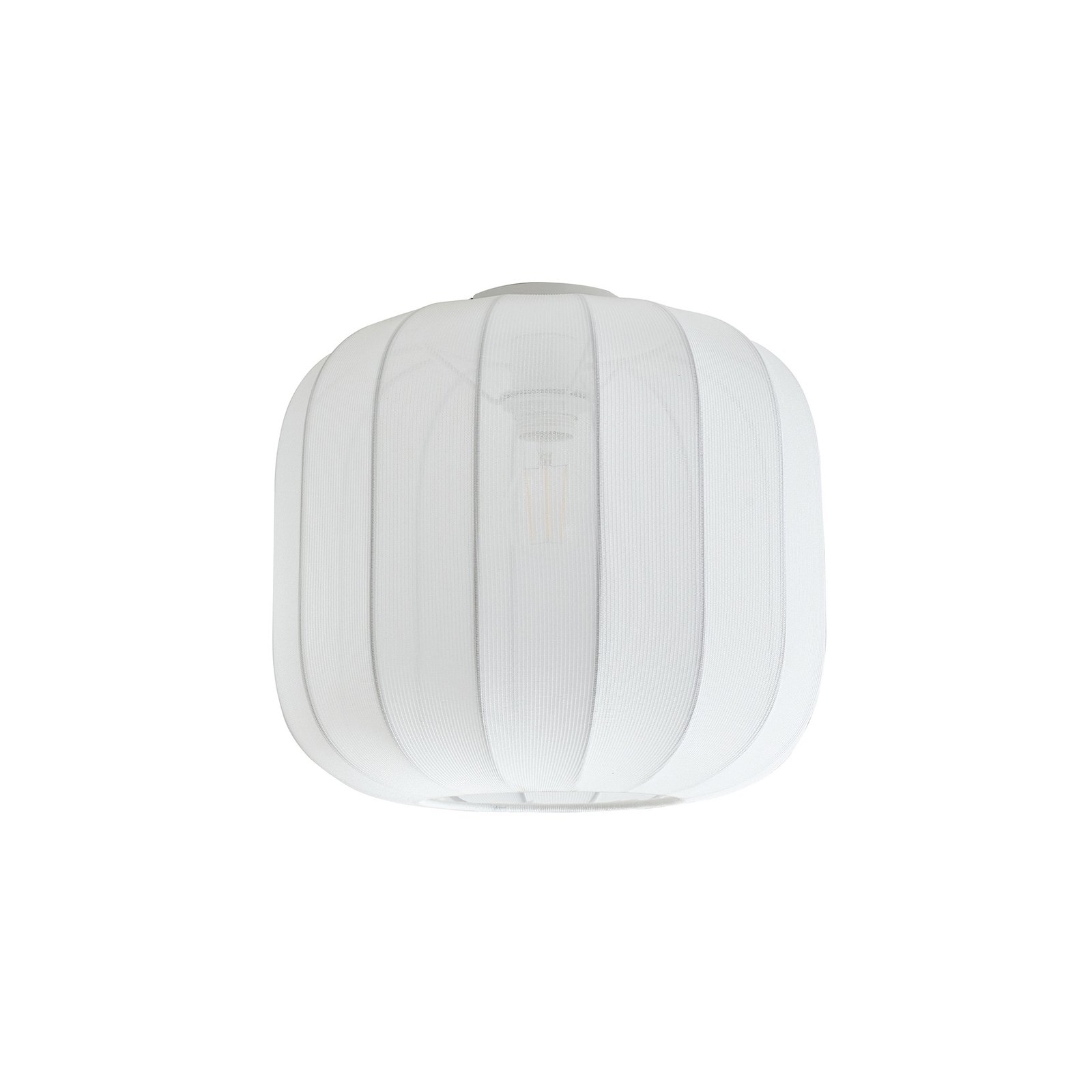 Lindby Helin ceiling light, white, fabric, Ø 35 cm