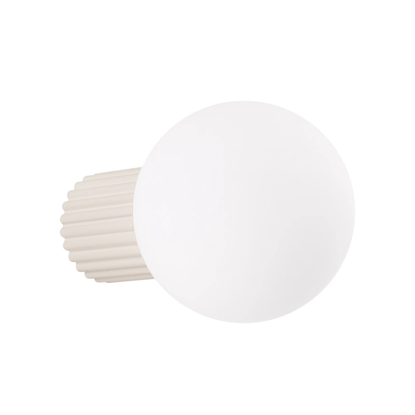 Applique murale ORBI, beige, verre/métal, Ø 12 cm, IP44, G9