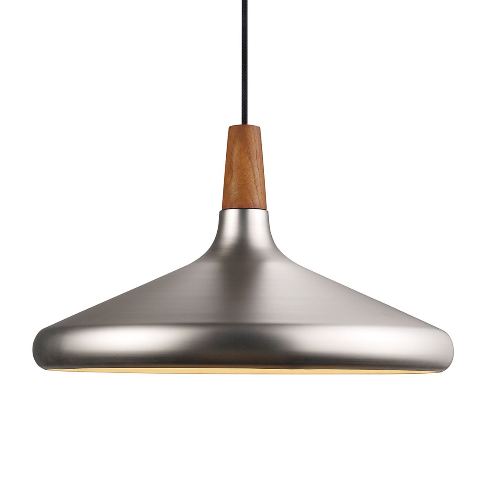 Függő lámpa Nori fémből, acél színű, Ø39 cm