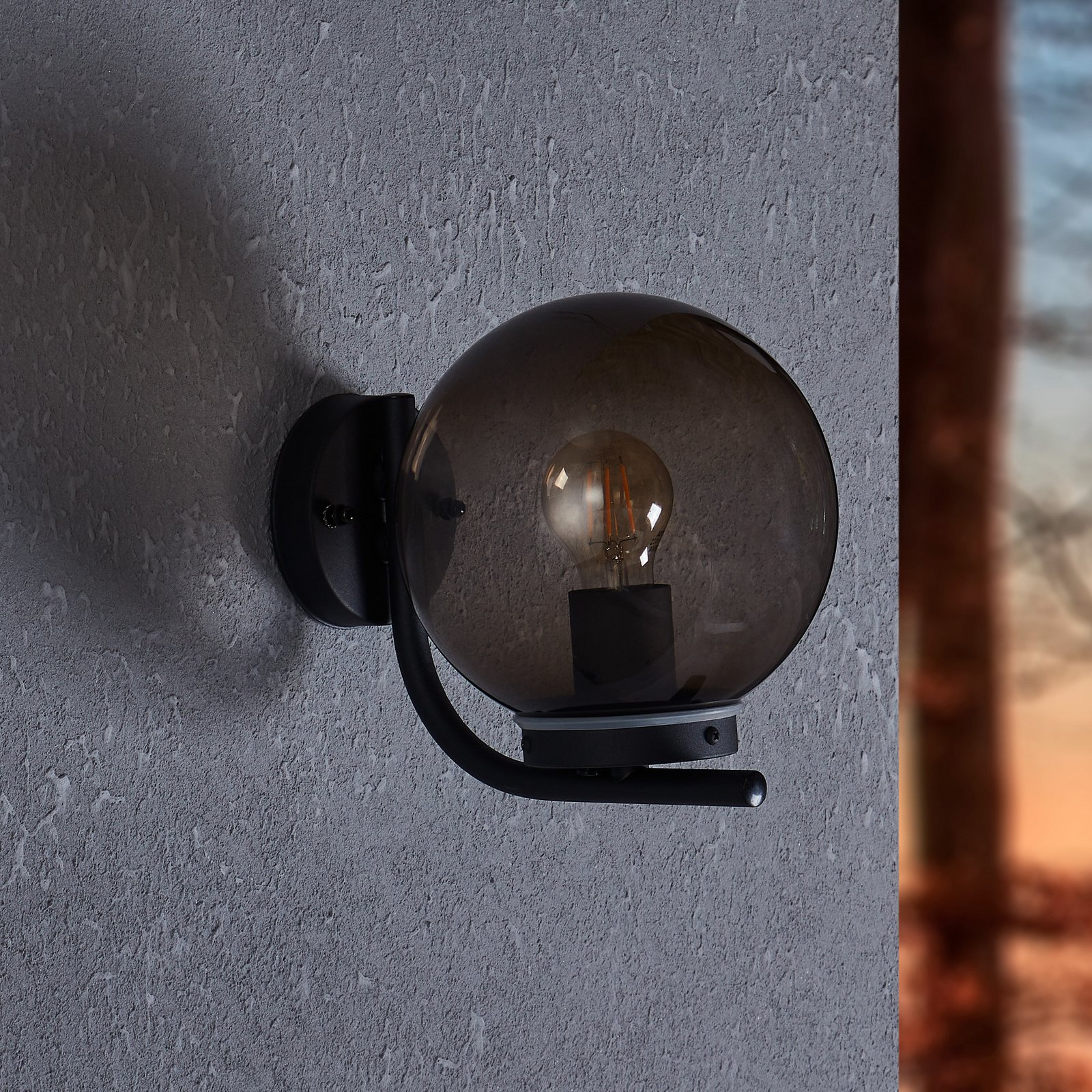 Vanjska zidna svjetiljka Taverna, crno/smeđa, projekcija 27 cm