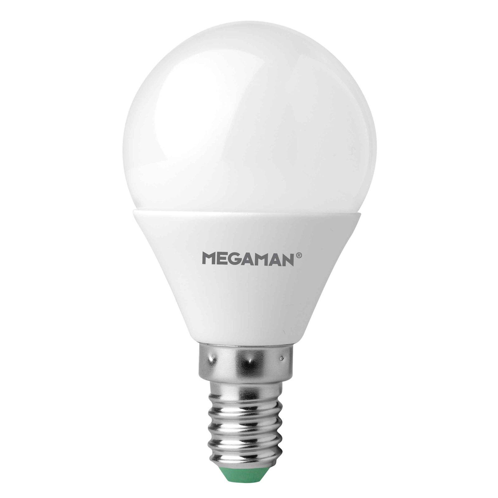MEGAMAN LED-lampa E14 drop 3,5W varmvit dimbar