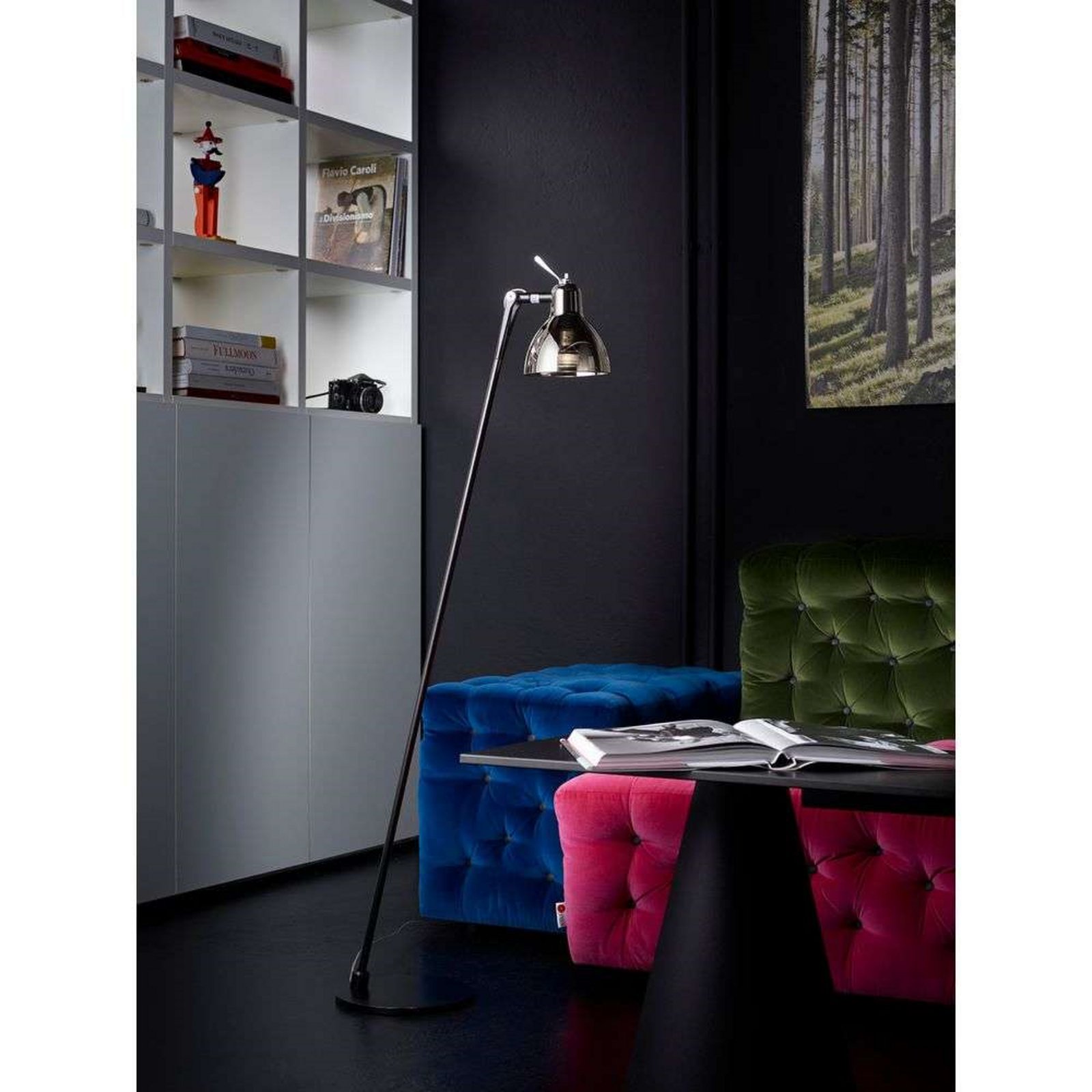 Luxy Glam F0 Lampadar Black/Smoke Chrome Semi Transparent - Rotaliana