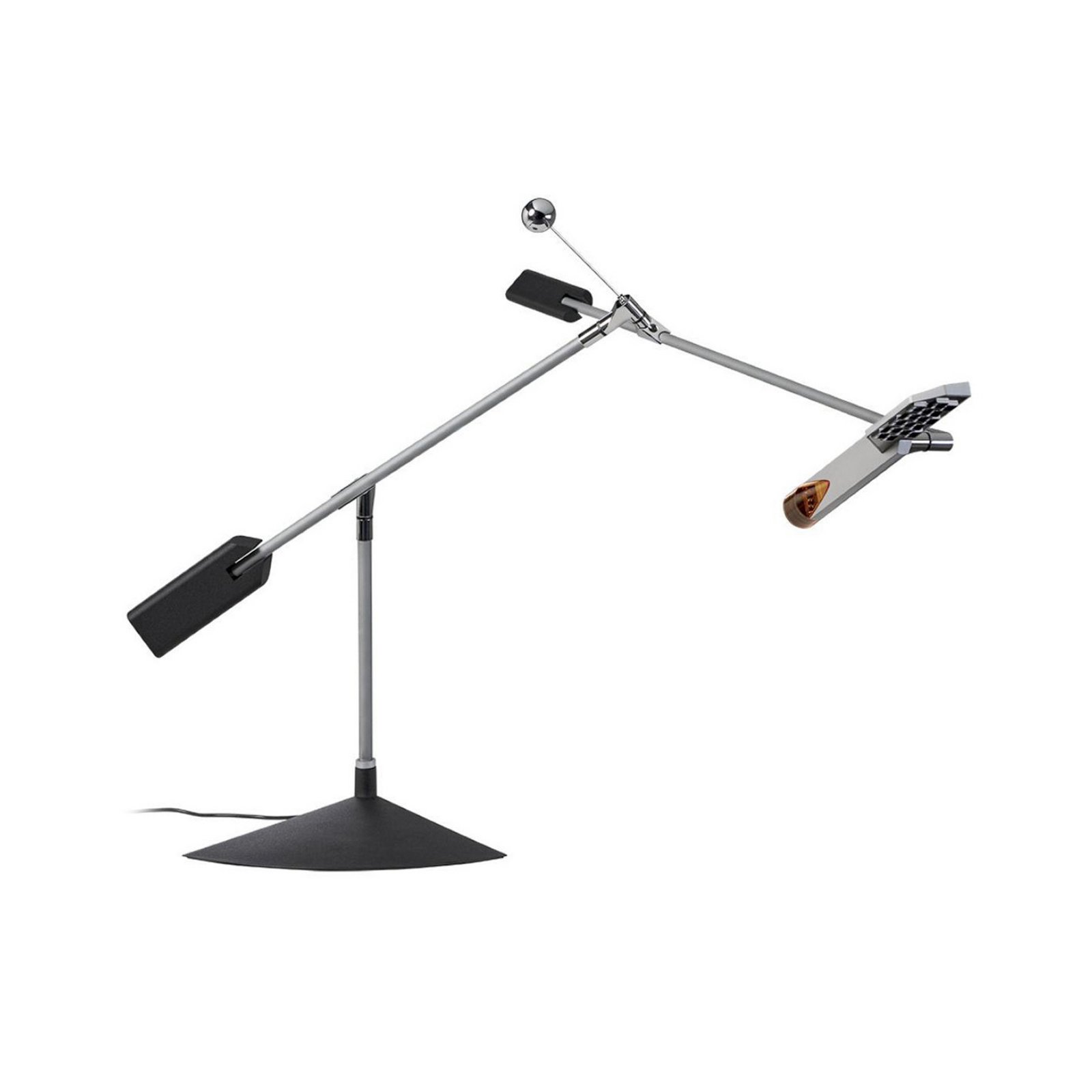 Lámpara de mesa LED Stilnovo Halley, proyección 100 cm, gris