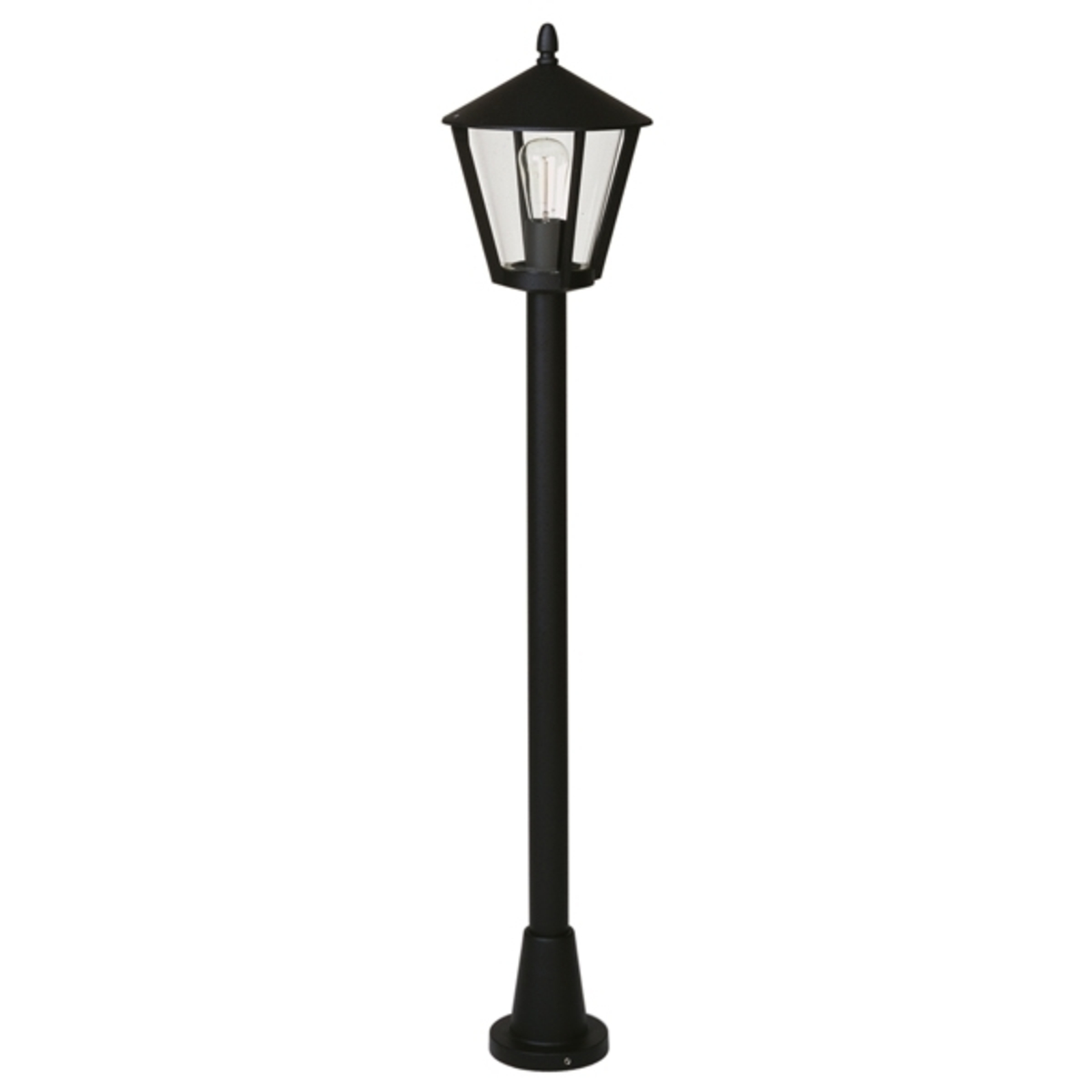 Country house post light 677, black